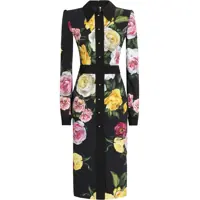 Rochii casual Peony And Rose Print Chemise Longuette Dress Femei