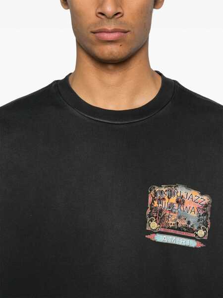 Tricouri AMIRI Jazz Hideaway T-Shirt BLACK Barbati (BM 17457073) 4