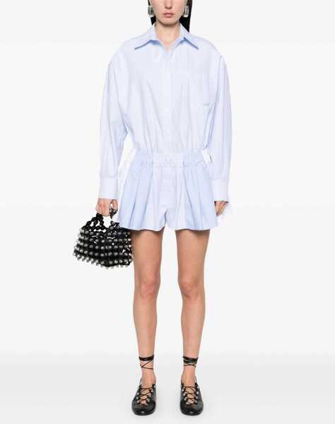 Costume Alexander Wang Short Striped Overalls AZURE Femei (BM 17457082) 2