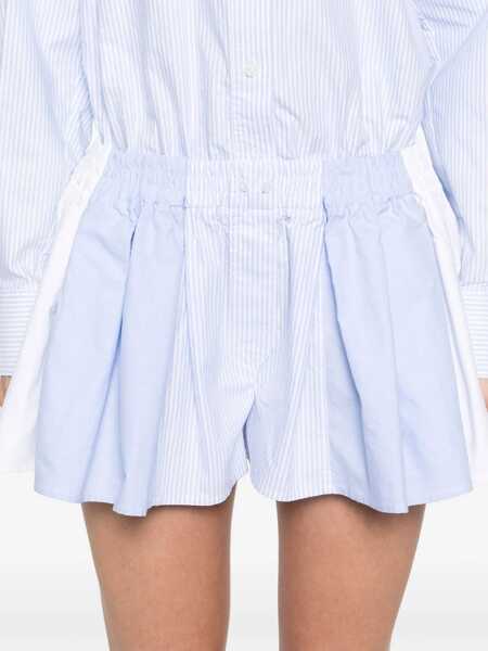 Costume Alexander Wang Short Striped Overalls AZURE Femei (BM 17457082) 5