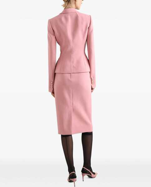 Fuste casual Dolce & Gabbana Dg Logo Longuette Pencil Skirt PINK Femei (BM 17457160) 3