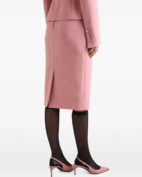 Fuste casual Dolce & Gabbana Dg Logo Longuette Pencil Skirt PINK Femei (BM 17457160) 4