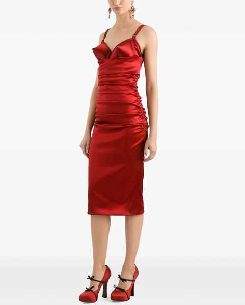 Rochii casual Dolce & Gabbana Longuette Dress With Cone Cups RED Femei (BM 17457187) 2