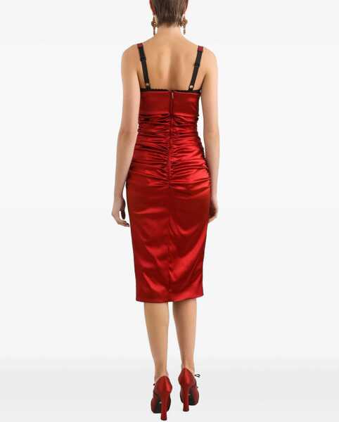 Rochii casual Dolce & Gabbana Longuette Dress With Cone Cups RED Femei (BM 17457187) 3