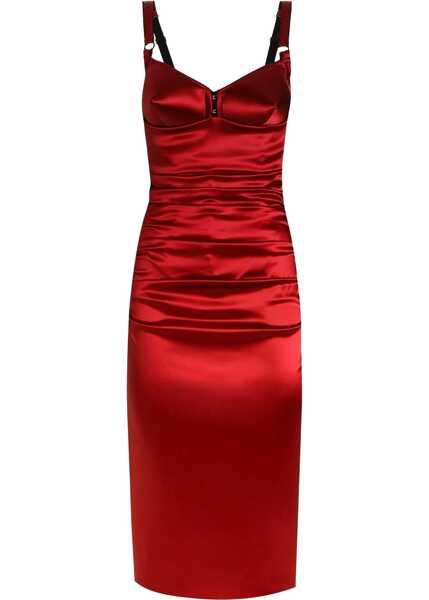 Rochii casual Dolce & Gabbana Longuette Dress With Cone Cups RED Femei (BM 17457187) 1