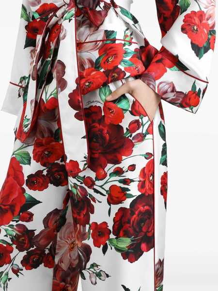 Pantaloni casual Dolce & Gabbana Rose Print Pajama Pants MULTICOLOUR Femei (BM 17457193) 4