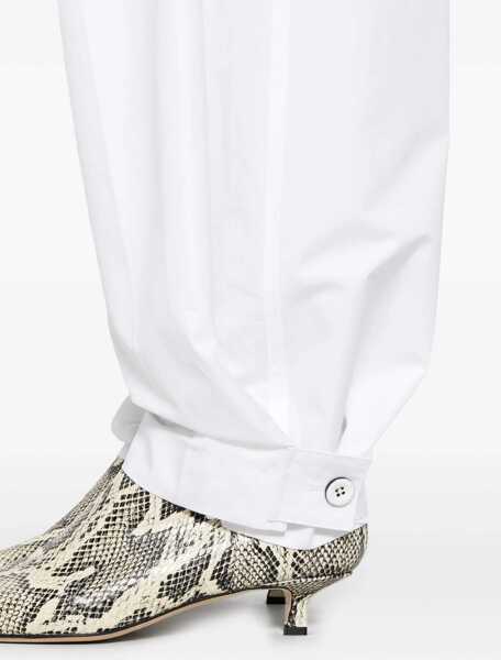 Pantaloni casual Jil Sander Wide Pants In Cotton Gabardine WHITE Femei (BM 17457196) 5