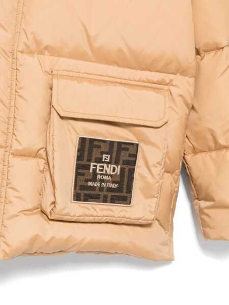 Geci de iarna Fendi Down jacket with patch logo Beige Baieti (BM 17457615) 3