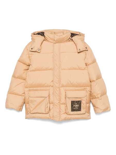 Geci de iarna Fendi Down jacket with patch logo Beige Baieti (BM 17457615) 1