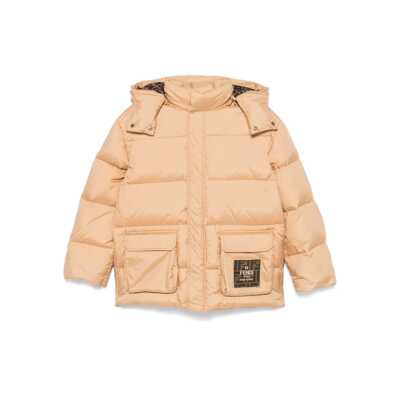 Fendi Geci de iarna Down jacket with patch logo