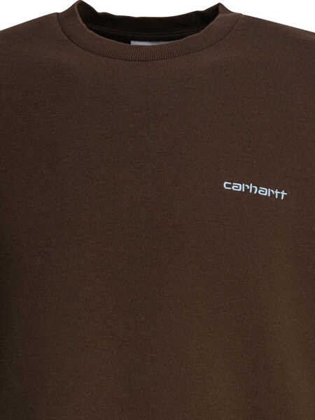 Hanorace Carhartt Script Embroidery sweatshirt Brown Barbati (BM 17457630) 3