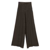 Pantaloni casual Max Mara Linen Wide-Leg Trousers Femei