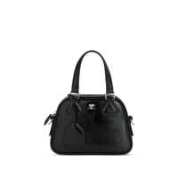 Genti de mana Courrèges 'Ac Stud' Black Leather Tote Bag Femei