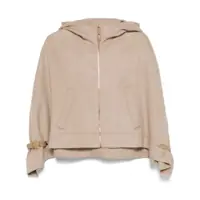 Geci Max Mara Wool Hooded Cape Femei