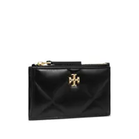 Portofele Tory Burch Dama - Portofele Tory Burch Black Diamond-Quilted Card Holder With Double T Logo Plaque On The Front In Leather Woman Black Femei (BM 17458578) - B-mall.ro