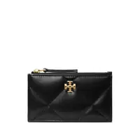 Portofele Black Diamond-Quilted Card Holder With Double T Logo Plaque On The Front In Leather Woman Femei