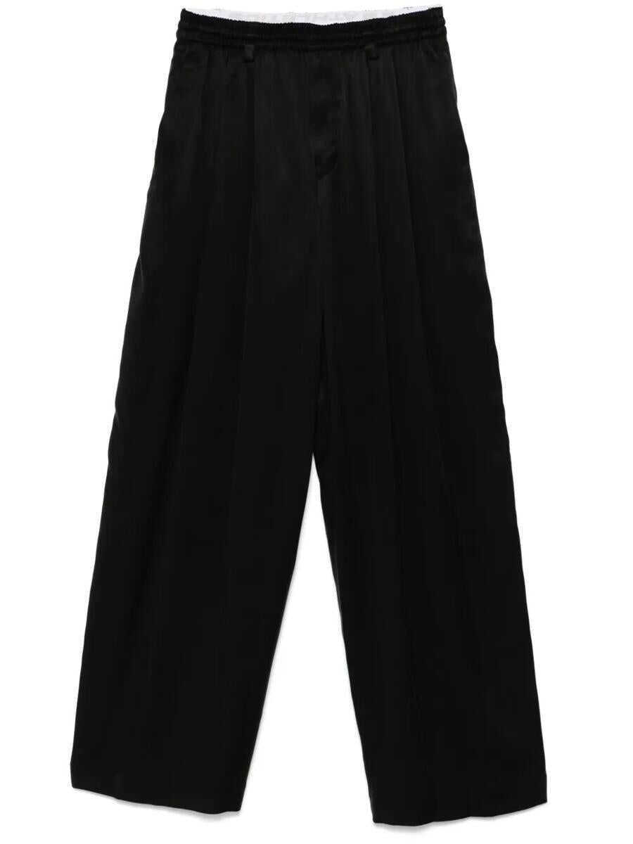 Pantaloni casual Alexander Wang Alexander Wang Trouser W/ Turned Down Elastic Waistband Clothing Black Femei (BM 17458902) 1