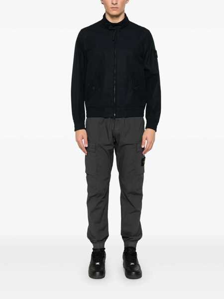 Geci Stone Island Stone Island Zippered Cotton Jacket BLUE Barbati (BM 17460375) 2