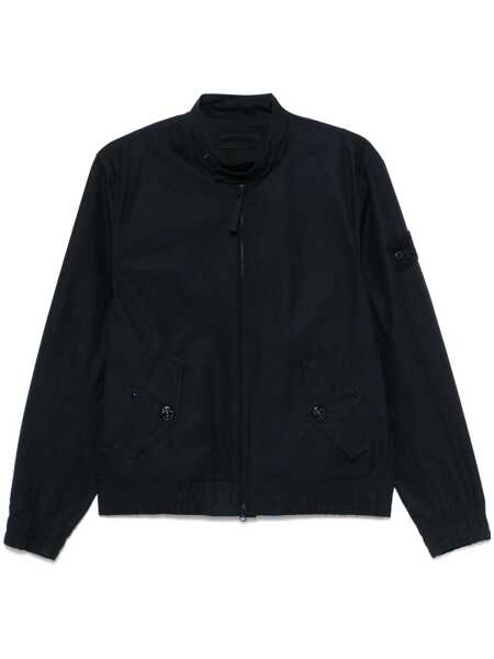Geci Stone Island Stone Island Zippered Cotton Jacket BLUE Barbati (BM 17460375) 1