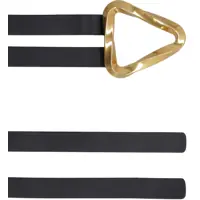 Curele Dama - Curele Bottega Veneta Bottega Veneta Grasp Leather Double Strap Belt Black Femei (BM 17460966) - B-mall.ro