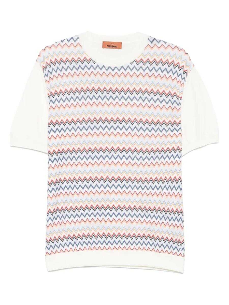 Tricouri MISSONI BEACHWEAR Missoni Zigzag Print T-Shirt MULTICOLOUR Barbati (BM 17461602) 1