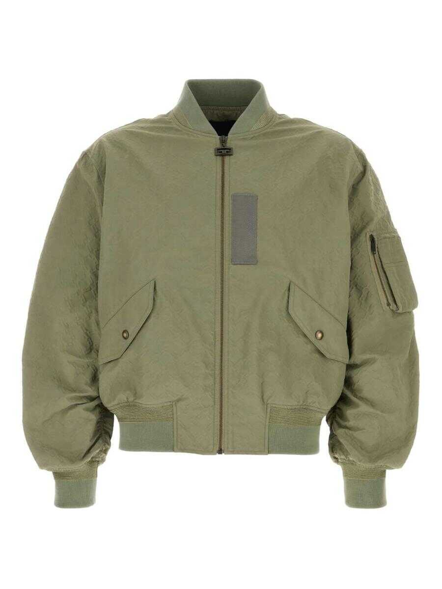 Bomber jacket Givenchy Givenchy Nylon Bomber Jacket GREEN Barbati (BM 17462229) 1