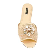 Sandale Dolce & Gabbana Dama - Sandale Dolce & Gabbana Dolce & Gabbana Rainbow Flat Lace Sandals Gold Femei (BM 17462730) - B-mall.ro