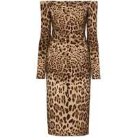 Rochii Dolce & Gabbana Leopard Printed Dress Femei