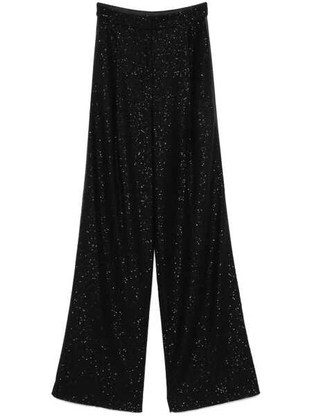 Pantaloni casual Max Mara Max Mara Navigli Sequined Trousers Black Femei (BM 17464956) 1