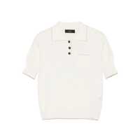 Tricouri Polo Peuterey Cotton Polo Style Sweter In White Femei