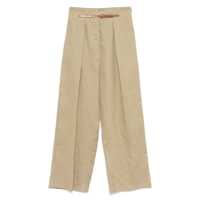 Pantaloni casual Semicouture Nelly Linen Trousers Femei
