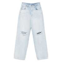 Blugi Liu Jo Cotton Jeans Light Blue Denim With Rips Femei