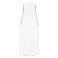 Rochii Liu Jo Short White Knitted Dress With Rhinestones Femei