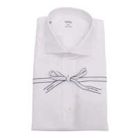 Camasi casual WHITE COTTON SLIM FIT SHIRT Barbati