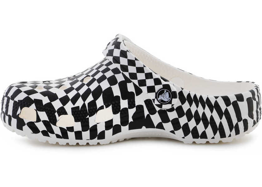 Slapi Crocs Classic warped checker clog White Femei (BM 17466853) 4