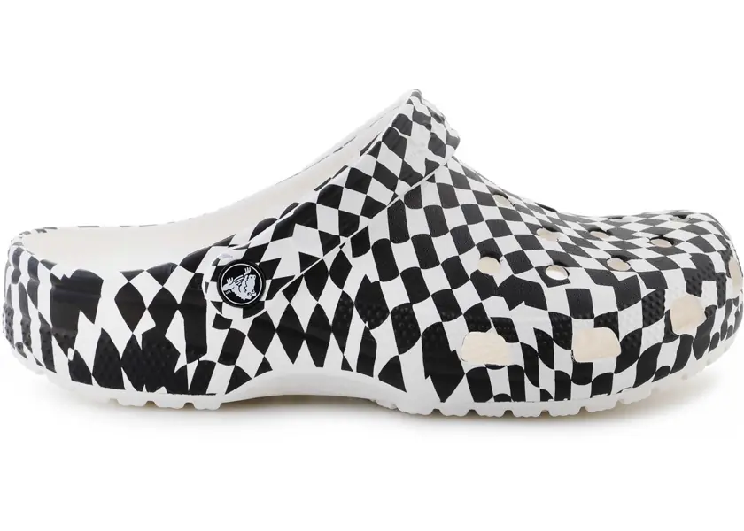 Slapi Crocs Classic warped checker clog White Femei (BM 17466853) 6