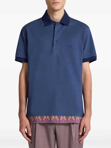 Tricouri Polo ETRO Polo Shirt With Print BLUE Barbati (BM 17467096) 2