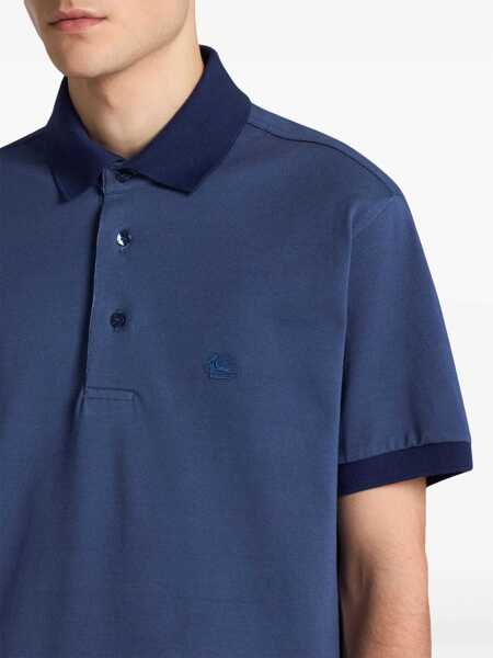 Tricouri Polo ETRO Polo Shirt With Print BLUE Barbati (BM 17467096) 4