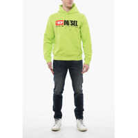 Bluze de trening pentru Barbati - Bluze de trening Diesel Brushed Cotton Hoodie Sweatshirt With Embroidered Logo Yellow Barbati (BM 17467204) - B-mall.ro