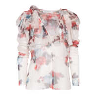 Camasi White shirt with colorful prints Femei
