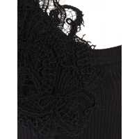 Imbracaminte Ermanno Scervino Dama - Topuri Ermanno Scervino Black tank top with lace Black Femei (BM 17468286) - B-mall.ro