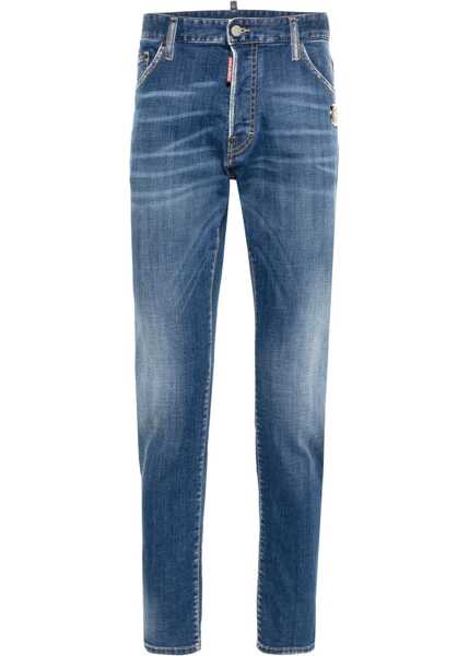 Blugi drepti DSQUARED2 Stonewash Cool Guy Denims Blue Barbati (BM 17468512) 1