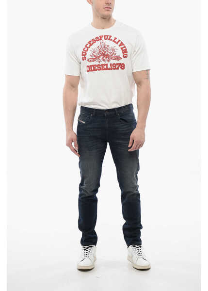 Blugi drepti Diesel Slim D-Strukt Denims With Dark Wash Blue Barbati (BM 17468515) 4