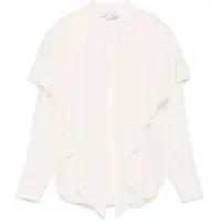 Bluze Semi-Transparent Shirt With Layered Panel Femei