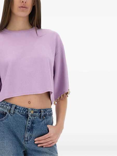 Tricouri RABANNE Knit Crop T-Shirt LILAC Femei (BM 17468593) 3