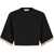 RABANNE Knit Crop T-Shirt BLACK
