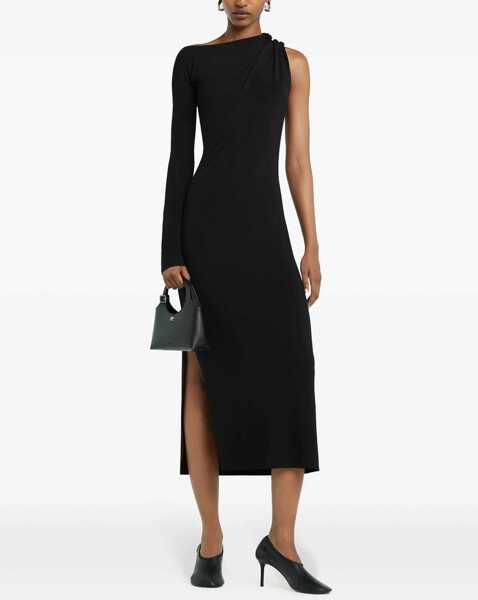 Rochii casual COURRGES Long One-Shoulder Dress BLACK Femei (BM 17468629) 2