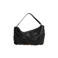 Genti de mana Rabanne Black Tote Hand Bag Embellished With Gold-Tone Brass Links Femei