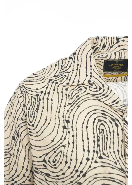 Camasi casual Portuguese Shirt with print Spiral Beige Barbati (BM 17469436) 5