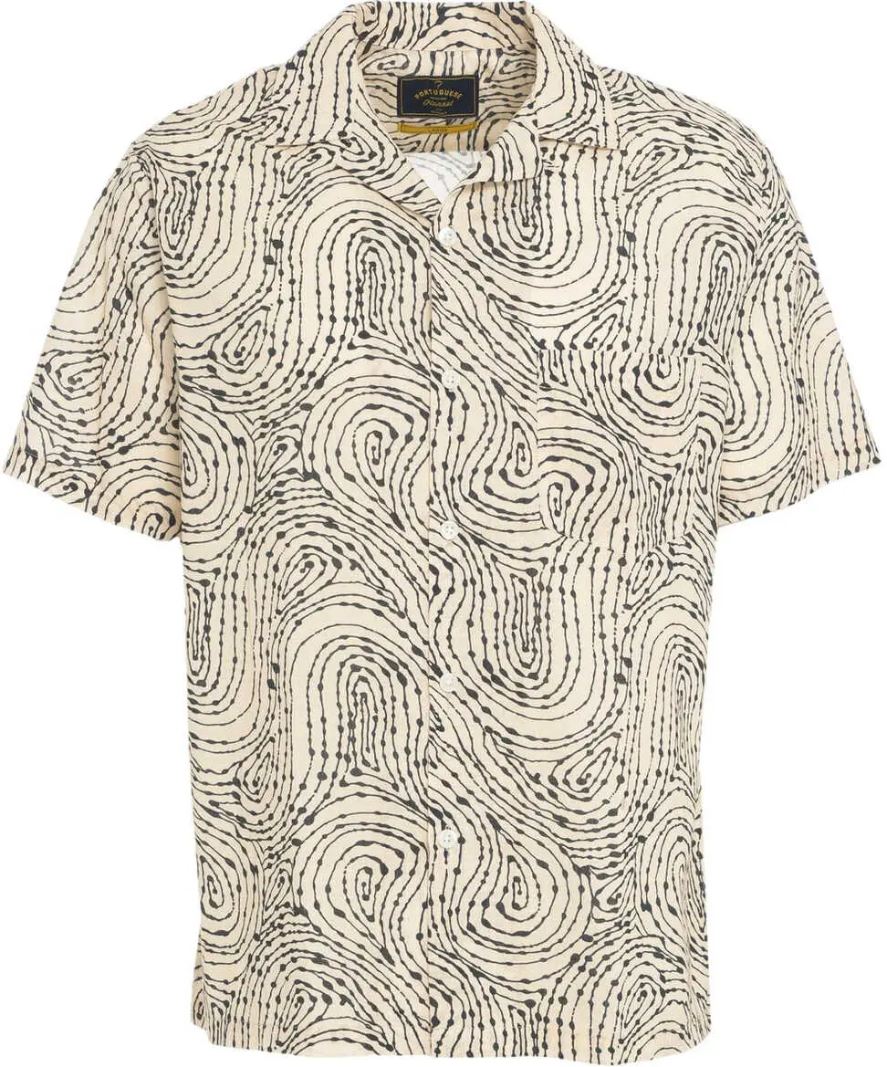 Camasi casual Portuguese Shirt with print Spiral Beige Barbati (BM 17469436) 1